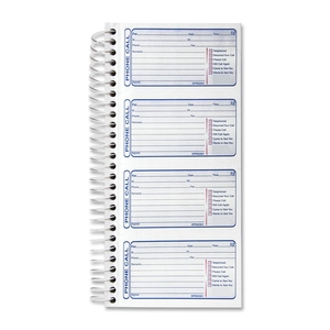 Sparco Products SPR-02301 Telephone Message Book, 400 Sets, 5-1/4"x11"Sheet, White by Sparco