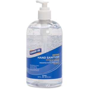 Hand Gel Sanitizer, Pump Bottle, 16Oz, 12/Ct, Clear by Genuine Joe