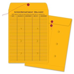 Business Source 04546 Inter-Dept Envelopes,Str/Button,32lb, 10"x15", 100/BX, BKFT by Business Source