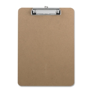 Clipboard,w/Flat Clip/Rubber Grips,9"x12-1/2",Brown by Business Source