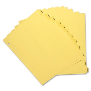 Sparco Products 01807 Plastic Tab Indexes, 3HP, Monthly, 8-1/2"x11",12 Tabs, Buff by Sparco