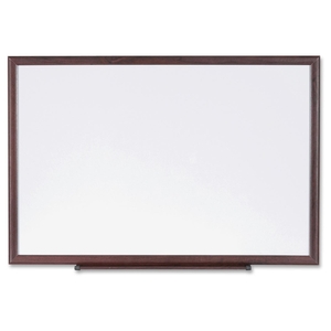 Lorell Furniture 84168 Dry-Erase Board, Wood Frame, 4'x3', Brown/White by Lorell