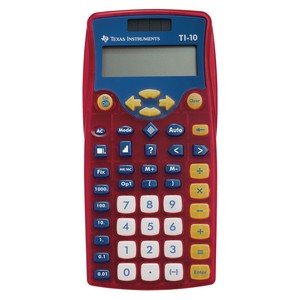 TEXAS INSTRUMENTS INC. 10/TKT TI-10 2-Line Calculator with Large Keys (Teacher Kit Pack of 10)