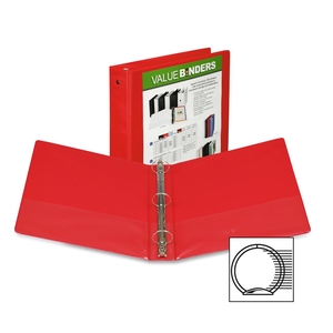 SAMSILL CORPORATION 18533 View Binder, Round Ring, 1" Capacity, 11"x8-1/2", Red by Samsill