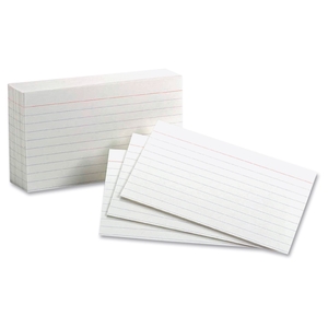 Tops Products 31 Index Cards, Ruled, 8 Pt., 85 lb., 3"x5", 100/PK, White by Oxford