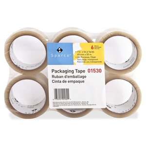 Sparco Products 01530 Packaging Tape Roll, 1.9 mil, 2"x55 Yards, 36/CT, Clear by Sparco