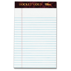 Tops Products 63910 Notepad,Jr. Legal Ruled,20lb, 50 Sheets,5"x8",12/PK,White by TOPS