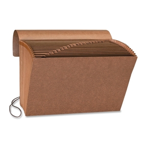 Sparco Products 23680 Accordion File,w/Flap,A-Z,21 Pocket,Letter,12"x10",Brown by Sparco