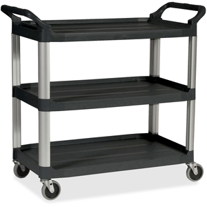 Newell Rubbermaid, Inc 342488-BK Utility Service Cart,18-5/8"x33-5/8"x37-3/4",200 lb. Cap.,BK by Rubbermaid