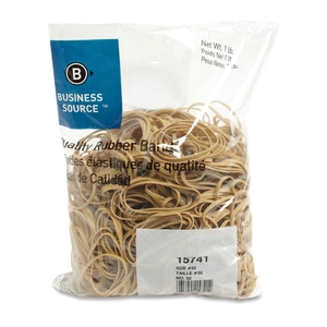 Business Source 15741 Rubber Bands,Size 32,1 lb./BG,3"x1/8",Natural Crepe by Business Source