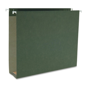 Business Source 43851 Hanging File Folders, Ltr, 1/5 Tab, 2" Exp, 25/BX, SDGN by Business Source