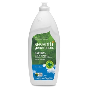 Seventh Generation, Inc 22733 Natural Dish Liquid Soap, Nontoxic, 25 oz., Free/Clear by Seventh Generation