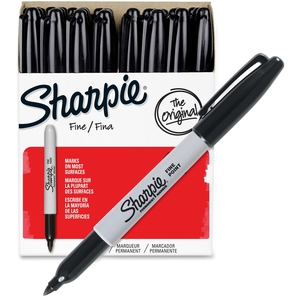 Newell Rubbermaid, Inc 1884739 Sharpie Permanent Marker, Fine Point, 36/Ct, Black by Sharpie