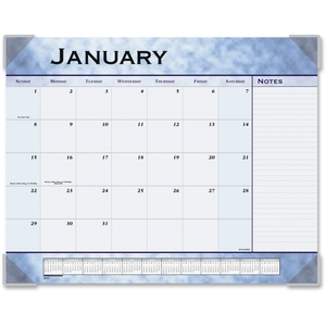 ACCO Brands Corporation 89701 Desk Pad Calendar, 12 Month Jan-Dec, 22"x17", Slate Blue by At-A-Glance