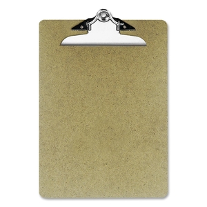Hardboard Clipboard, 1" Paper Capacity, 9"x12-1/2", Brown by OIC
