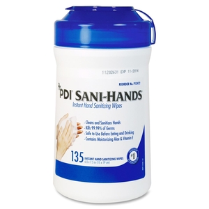 Nice-Pak, Inc PSAL077472 Alcohol Antimicrobial Wipes, 6"x7-1/2", 135/Canister by Sani-Hands ALC