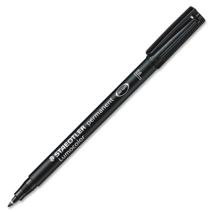 Staedtler Mars GmbH & Co. 318-9 Fiber Tip Pen, Permanent, Fine Point, Black Ink by Lumocolor