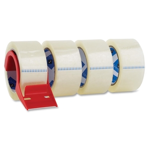 Sparco Products 64011 Packing Tape,w/ Dispenser,3" Core,3.0mil,2"x55 Yards,4/PK,CL by Sparco