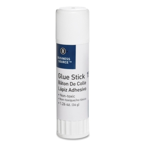Business Source 15788 Glue Stick, Permanent, Acid-free, 1.26 oz., Clear by Business Source