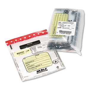 MMF INDUSTRIES 2362010N20 Tamper-Evident Deposit/Cash Bags, Plastic, 9 x 12, Clear, 100 Bags/Box by MMF INDUSTRIES