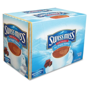 Hot Chocolate,Instant, .55 oz Packets,24/BX,No Sugar Added by Swiss Miss