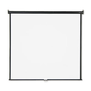 Wall or Ceiling Projection Screen, 70 x 70, White Matte, Black Matte Casing by QUARTET MFG.