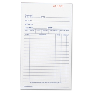 Business Source 39551 Carbonless Book,All-Purpose,3-Part,4-1/8"x7",50/BK,WE by Business Source