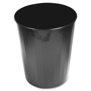 Genuine Joe 58897 Metal Wastebasket, Fire-Safe, 13"Dx14"H, Black by Genuine Joe