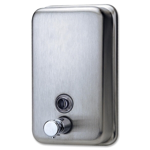 Genuine Joe 02201 Soap Dispenser, Holds 31.5oz., Stainless Steel by Genuine Joe