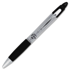 ZEBRA PEN CORPORATION 22410 Ballpoint Pen,Retractable,1.0mm,1DZ,Silver Barrel/Black Ink by Zebra Pen