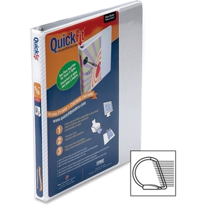 Stride, Inc 87000 Quick Fit Binder, D-Ring, 5/8", 11-1/4"x11-3/4", White by Stride