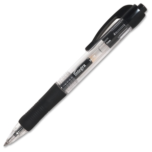 Gel Pen,Retractable,Permanent,.5mm Point,Black Barrel/Ink by Integra