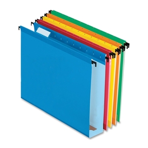 Tops Products 6152X2ASST Hanging Folders,2" Exp,1/5 Cut Tabs,Letter,20/BX, AST by Pendaflex