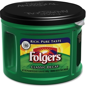 J.M. Smucker Company 00374CT Coffee, Decaffeinated, 22.6 oz. 6/CT, Green by Folgers