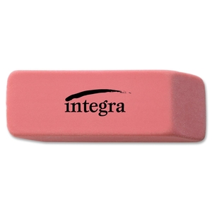 Pencil Eraser, Beveled End, Medium, 4/5"x2"x2/5", Pink by Integra