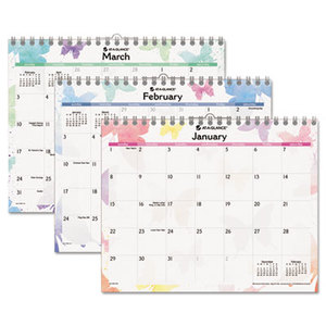 AT-A-GLANCE PM91-707-14 Watercolors Recycled Monthly Wall Calendar, 15 x 12, 2016 by AT-A-GLANCE