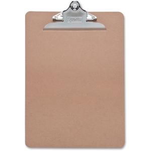 Sparco Products 00895 Hardboard Clipboard, Nickel-Plated Clip, 9"x12-1/2", Brown by Sparco