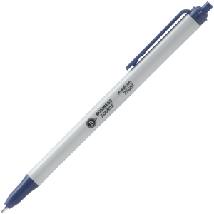 Ballpoint Pen, Retract, Clip, Medium Point, Blue Ink by Business Source