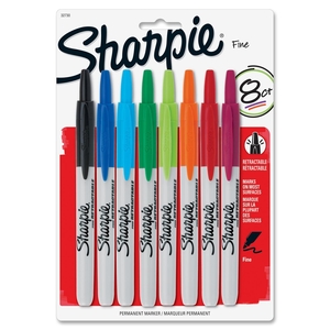 Sanford, L.P. 32730PP Retractable Sharpie Marker,Fine Pt,Nontoxic,8 Color/ST,AST by Sharpie