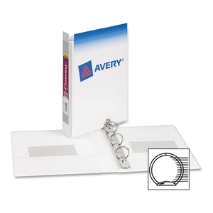 Avery 17116 Turn Ring View Binders, 8-1/2"x5-1/2", 1" Cap, White by Avery