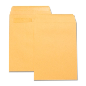 Business Source 42123 Press/Seal Catalogueue Envelopes,Plain,9"x12",100/BX,Kraft by Business Source