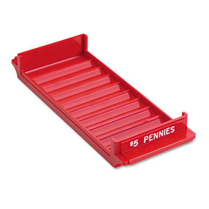 Porta-Count System Rolled Coin Plastic Storage Tray, Red by MMF INDUSTRIES