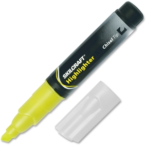 National Industries For the Blind 7520-00-904-4476 Highlighter Marker,Jumbo,Chisel Tip,12/Box,Fluorescent YW by SKILCRAFT