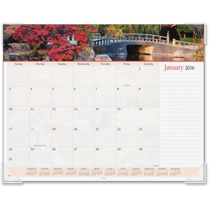 ACCO Brands Corporation 89802 Calendar Desk Pad, Block, 12 Mth Jan-Dec, 22"x17", Landscape by At-A-Glance