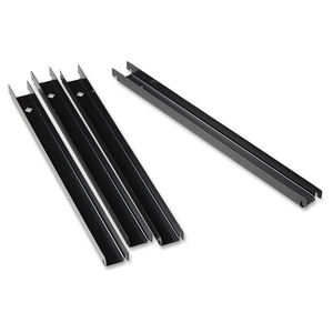 Lorell Furniture 60565 Rail Kit, f/Lateral Files, Front-to-Back, 4/BX, Black by Lorell