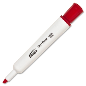 Integra 33309 Dry-Erase Marker, Chisel Tip, Red by Integra