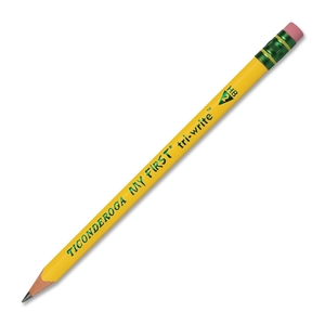 DIXON TICONDEROGA COMPANY 13082 No 2 Pencil,Triangular Shape,Beginner W/Eraser,36/BX by Ticonderoga