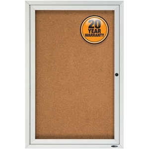 ACCO Brands Corporation 2121 Enclosed Outdoor Bulletin Board,1-Door,2'x3',Aluminum Frame by Quartet