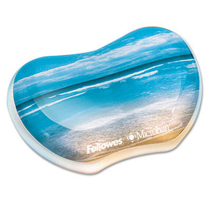 Fellowes, Inc FEL9179501 Gel Wrist Rest, Photo, 4 7/8 x 3 7/16, Sandy Beach by FELLOWES MFG. CO.