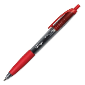 Integra 36177 Ballpoint Pen,Retract.,Nonrefillable,Med. Pt.,RD Barrel/Ink by Integra